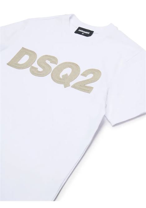 White T-Shirt With DSQ2 Logo DSQUARED2 KIDS | DQ2749-D004GDQ100